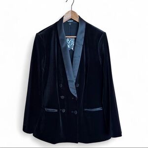 Express Black Velvet Blazer